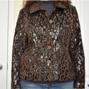 🎄🎄Erin London, Brown Faux Leather look, Fully Lined, Size M